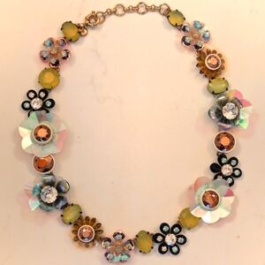 J. Crew floral brulee necklace